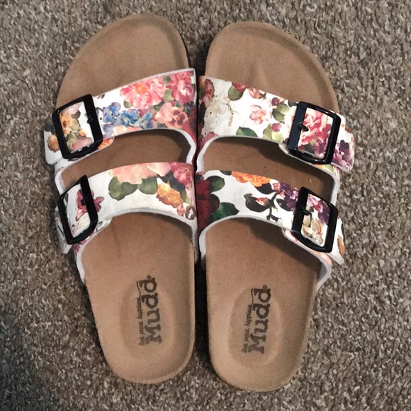 mudd floral sandals
